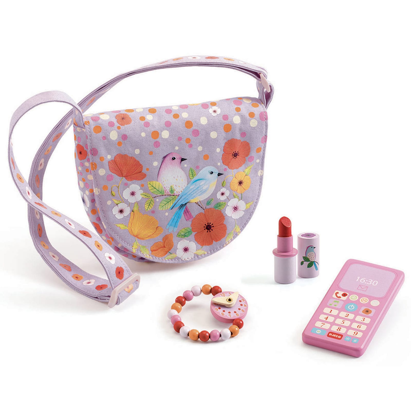 Jucarii copii 4-5 ani - Geanta cu accesorii Djeco, Birdie, 4-5 ani +