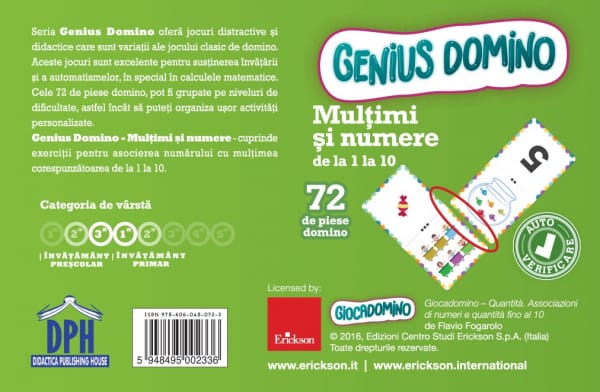 Genius domino - Multimi si numere de la 1 la 10, DPH, 4-5 ani + [2]