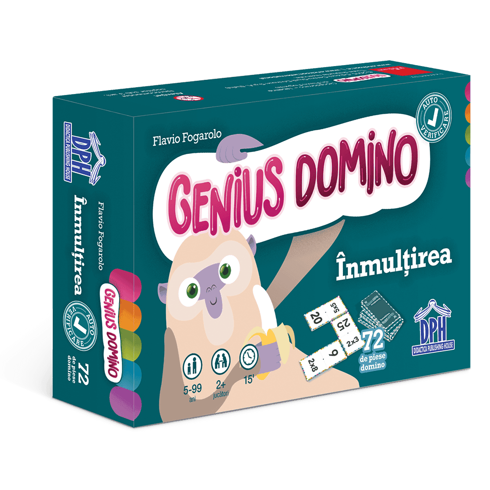 Genius domino - Tabla inmultirii, DPH, 8-9 ani + [1]