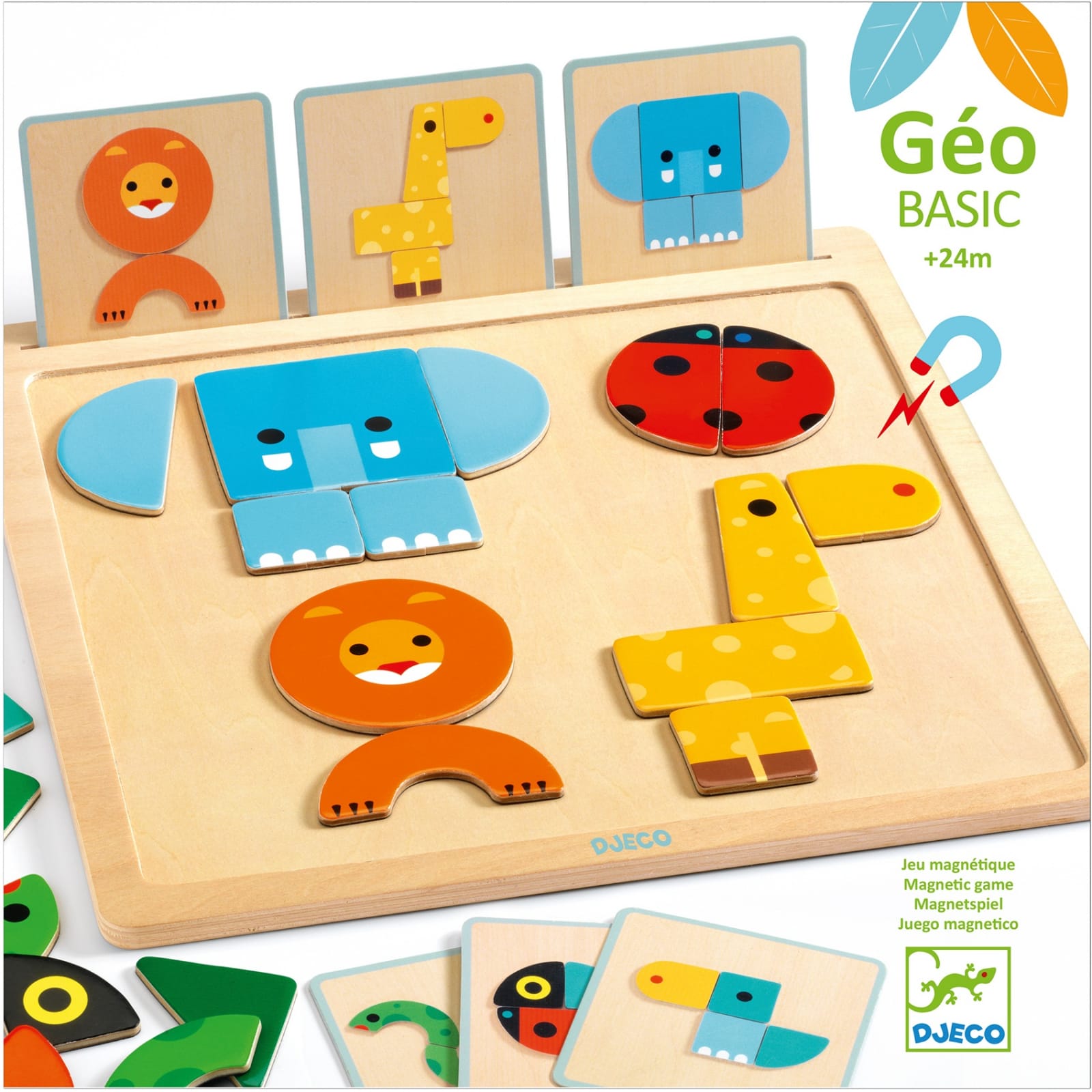 Geo Basic Djeco, joc pentru bebe cu forme geometrice, 0-1 ani + [2]