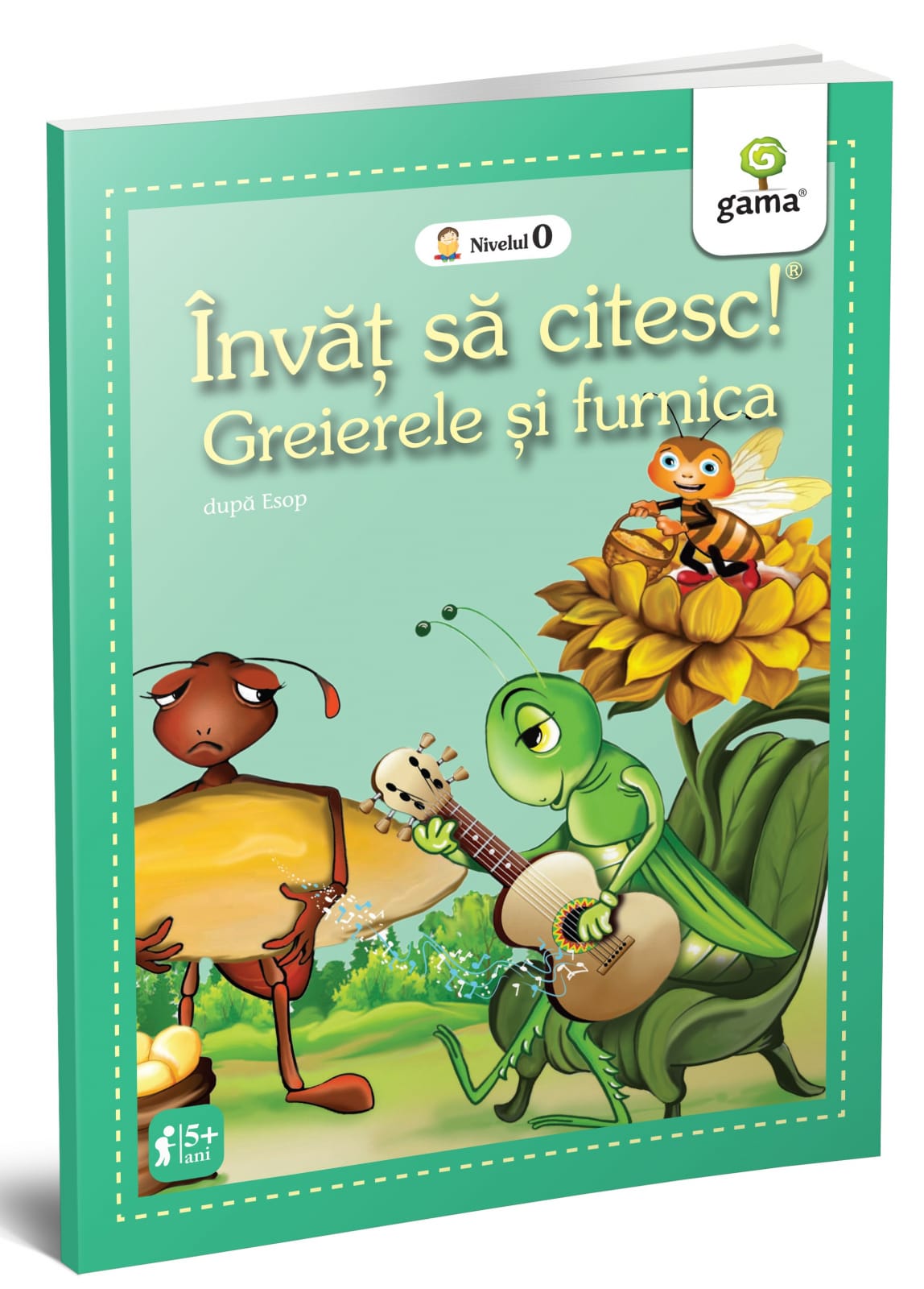 Invat sa citesc, Greierele şi furnica, Editura Gama, 4-5 ani + [1]