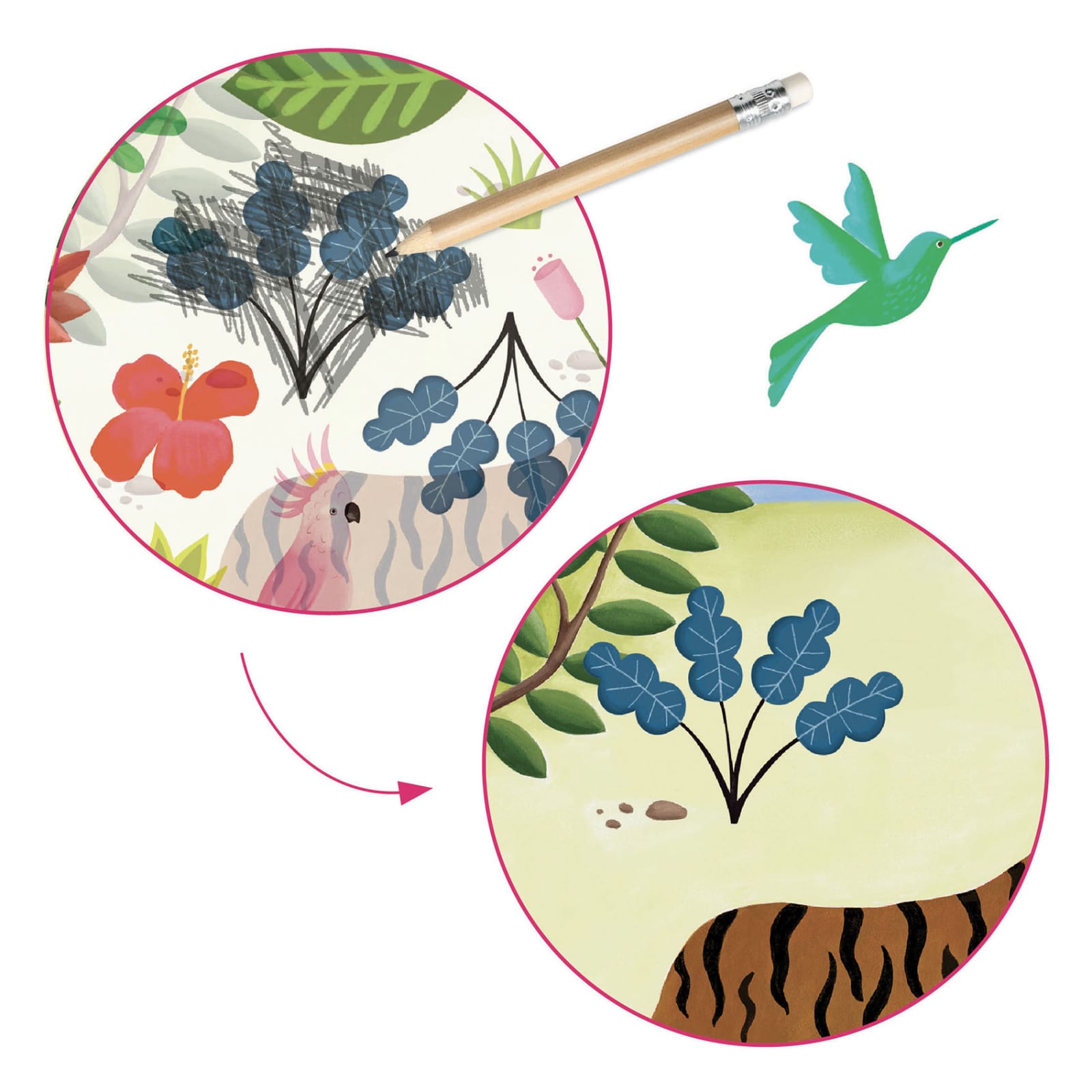 Inspired by Le Douanier Rousseau, transfer Candid, Djeco, 4-5 ani + [4]