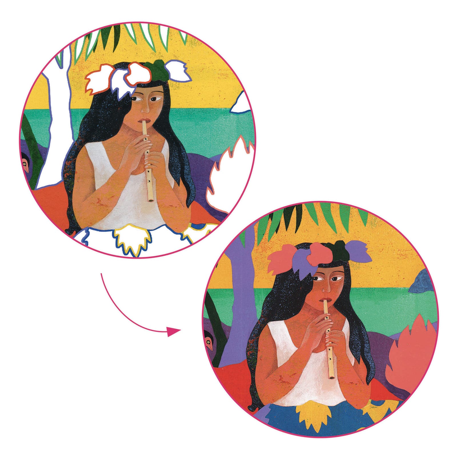 Inspired by Paul Gauguin, pictura Polynesia, Djeco, 6-7 ani + [4]