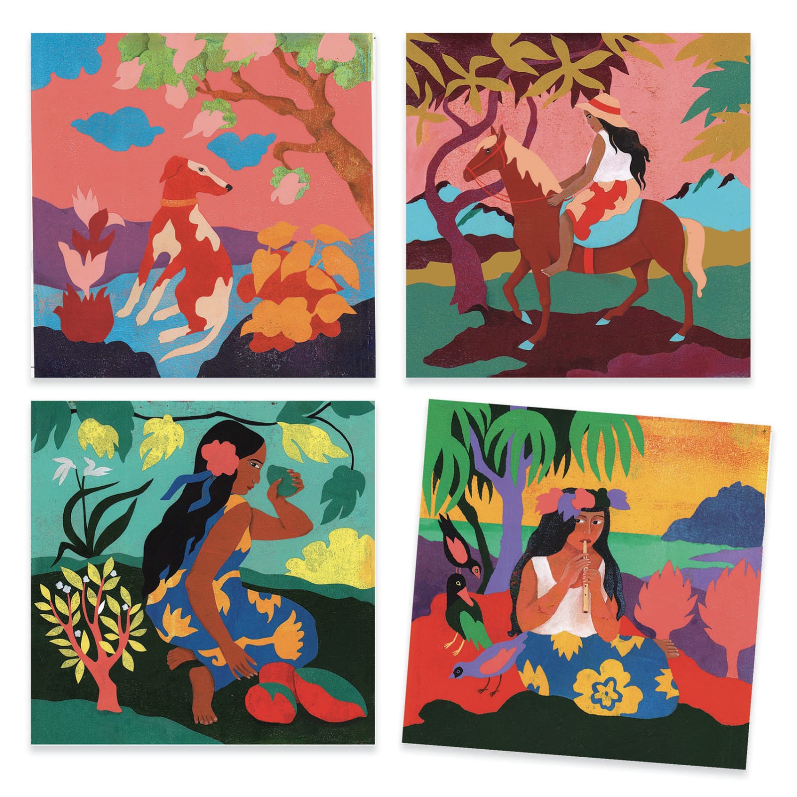 Inspired by Paul Gauguin, pictura Polynesia, Djeco, 6-7 ani + [2]