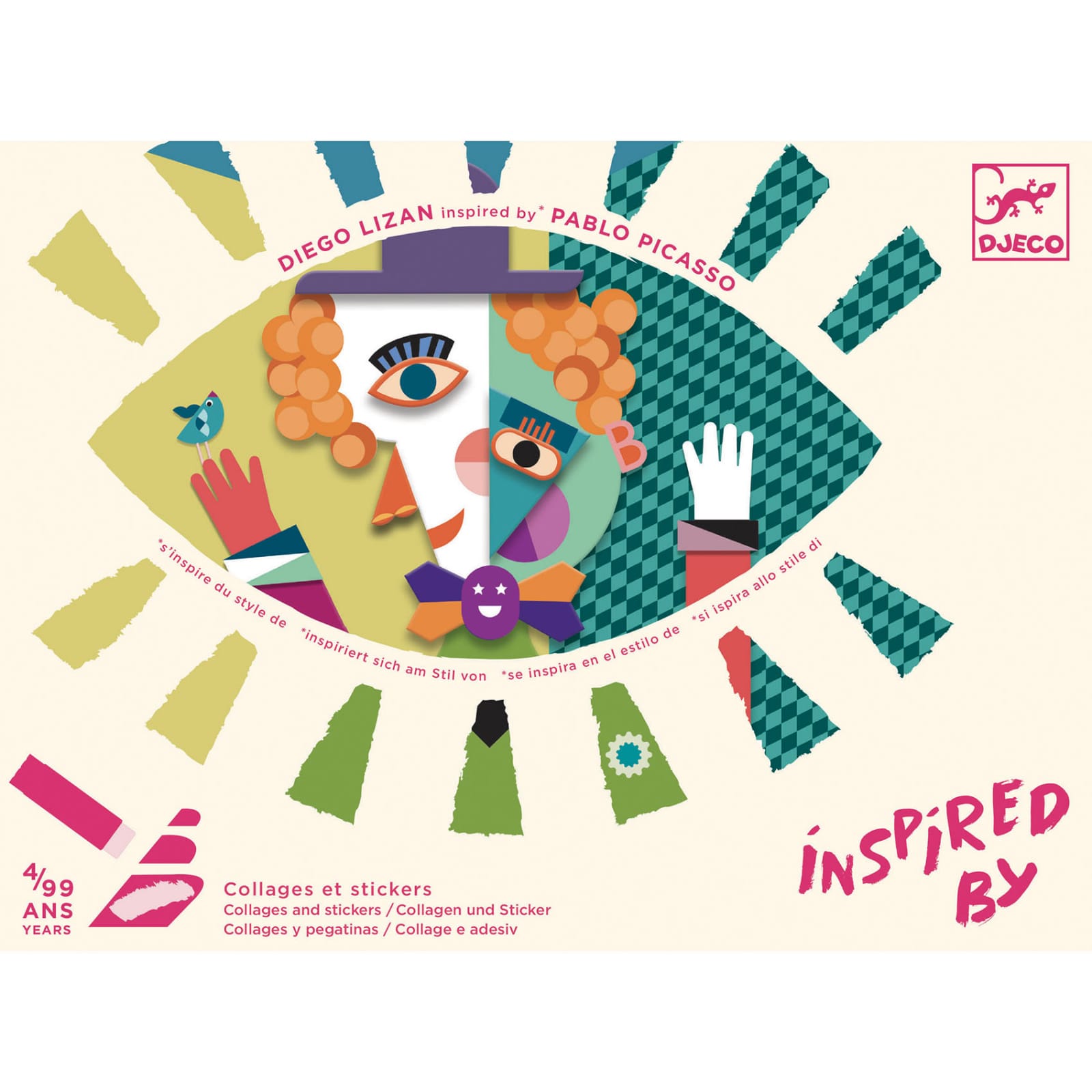 Vârsta - Inspired by Picasso, colaj Djeco, 4-5 ani +