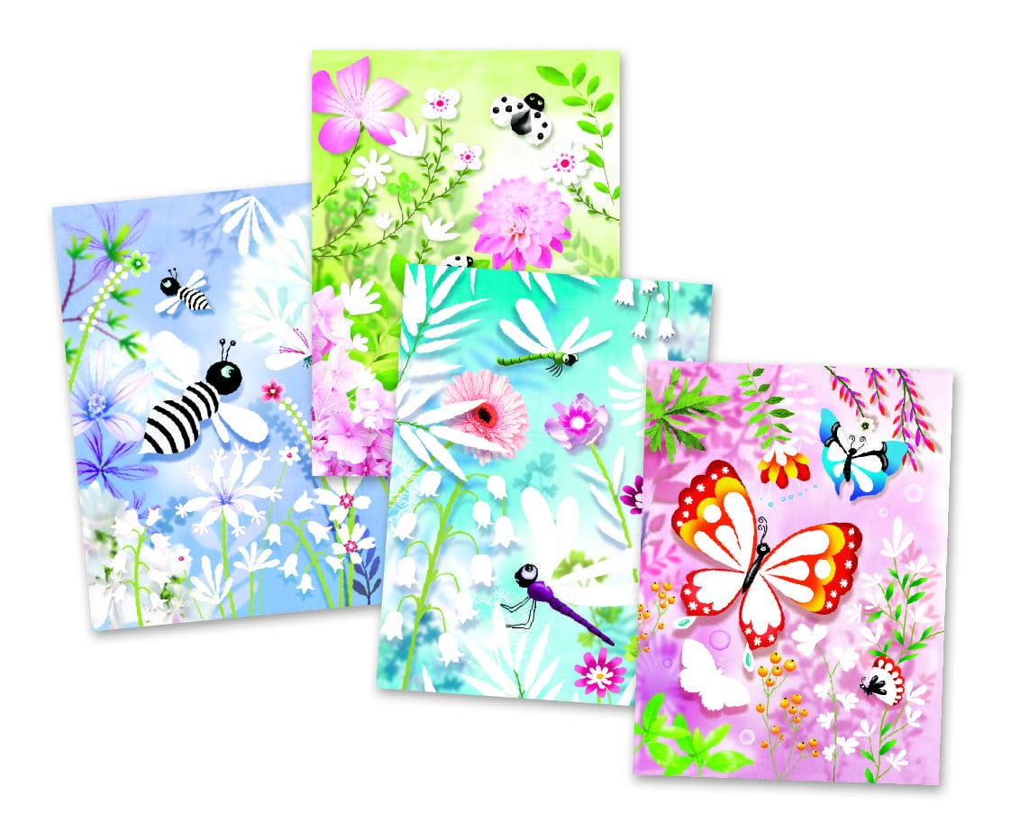 Joc creativ cu sclipici Fluturi, Djeco, 6-7 ani + [5]