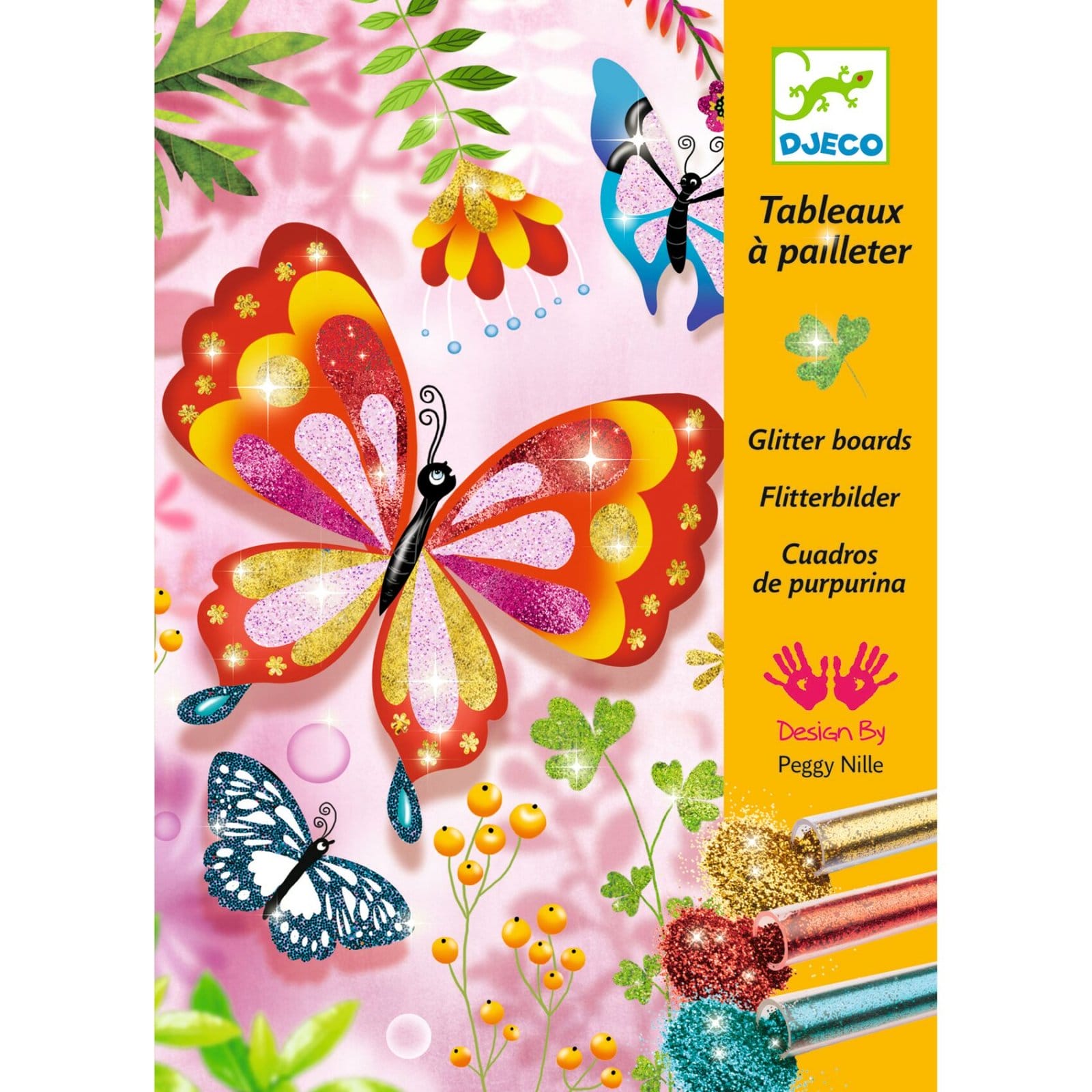 Joc creativ cu sclipici Fluturi, Djeco, 6-7 ani + [1]