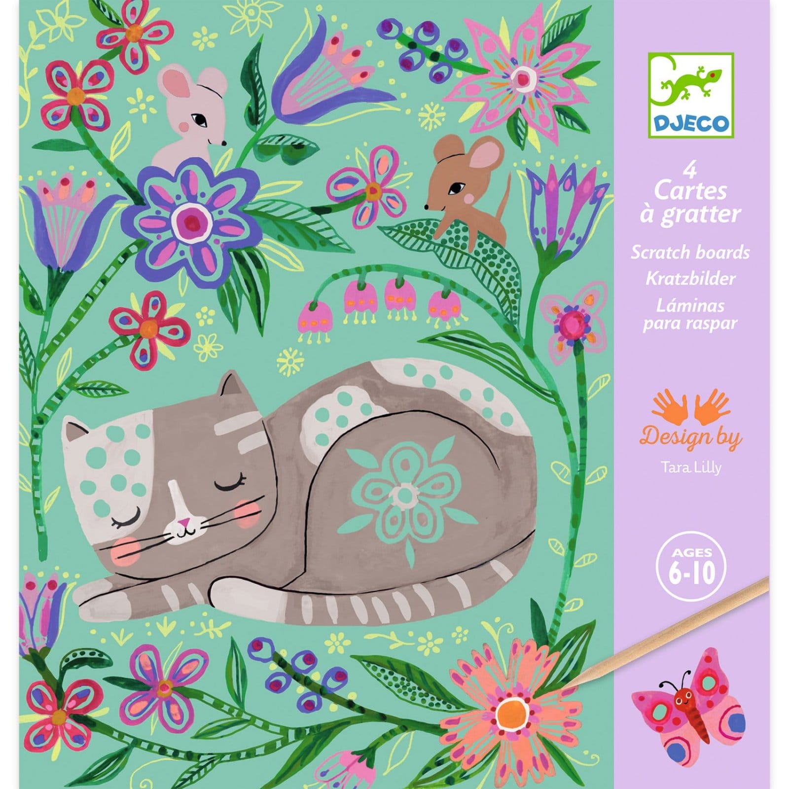 Joc creativ de razuit Animale din gradina, Djeco, 6-7 ani + [1]