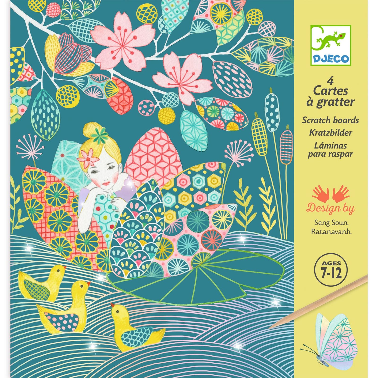 Joc creativ de razuit Iazul pastel, Djeco, 6-7 ani + [1]
