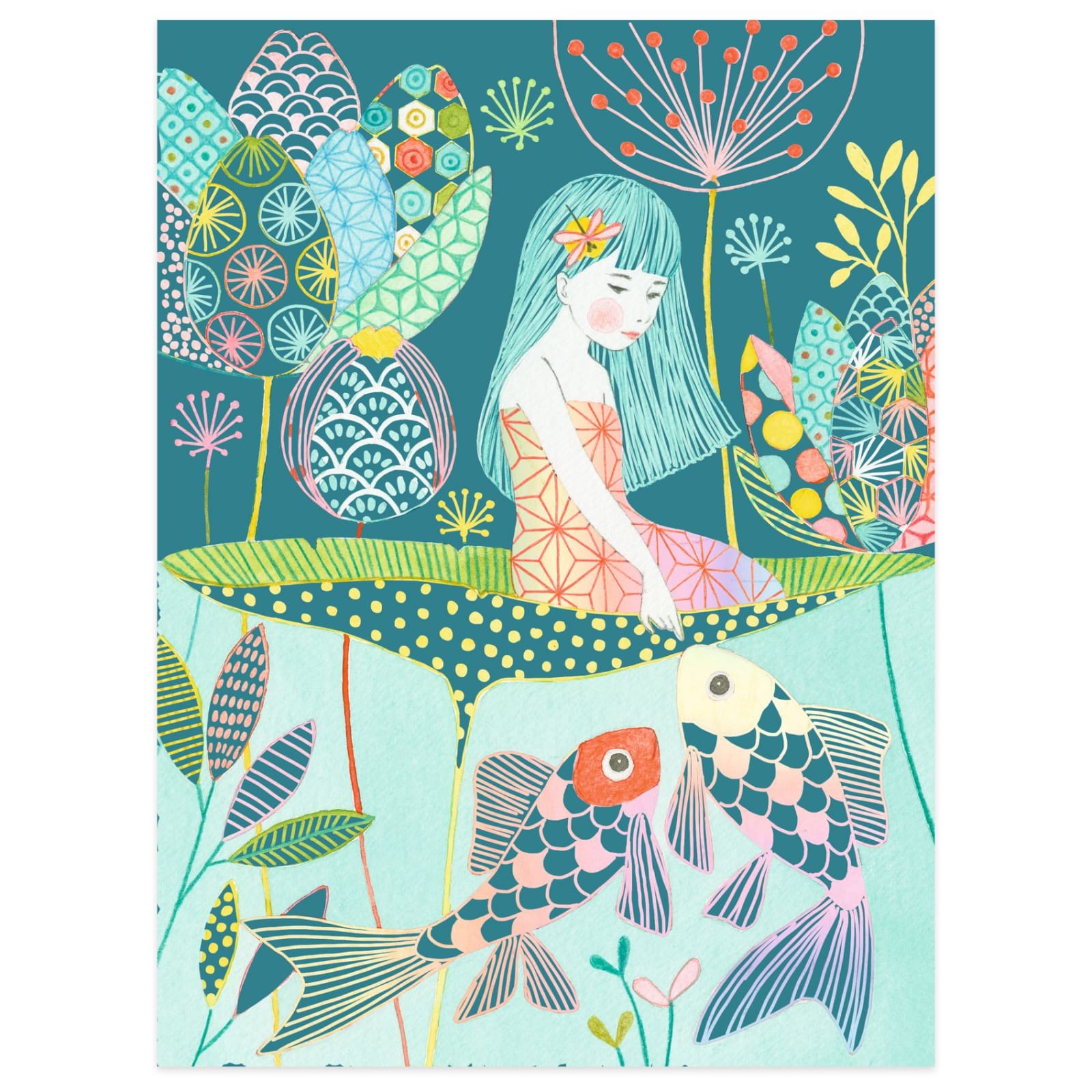Joc creativ de razuit Iazul pastel, Djeco, 6-7 ani + [3]