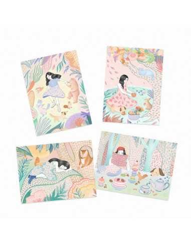 Joc creativ de razuit Picnic in natura, Djeco, 6-7 ani + [3]
