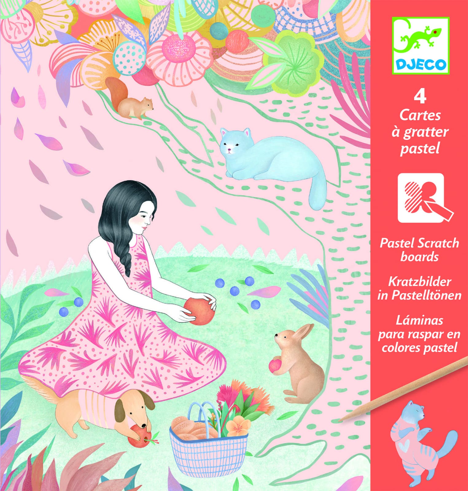 Joc creativ de razuit Picnic in natura, Djeco, 6-7 ani + [1]