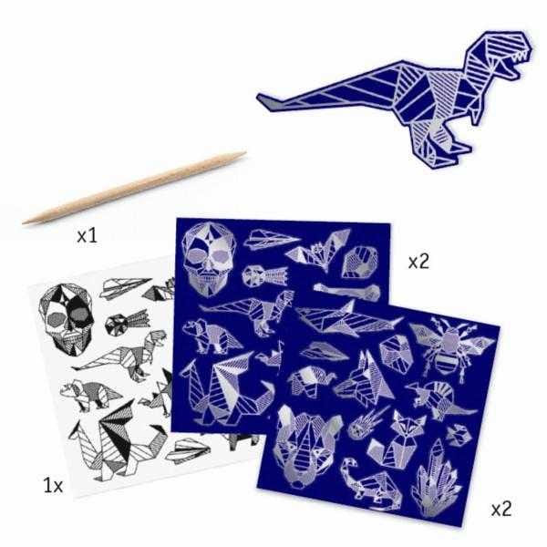 Joc creativ de razuit planse metalice, Djeco, 6-7 ani + [2]