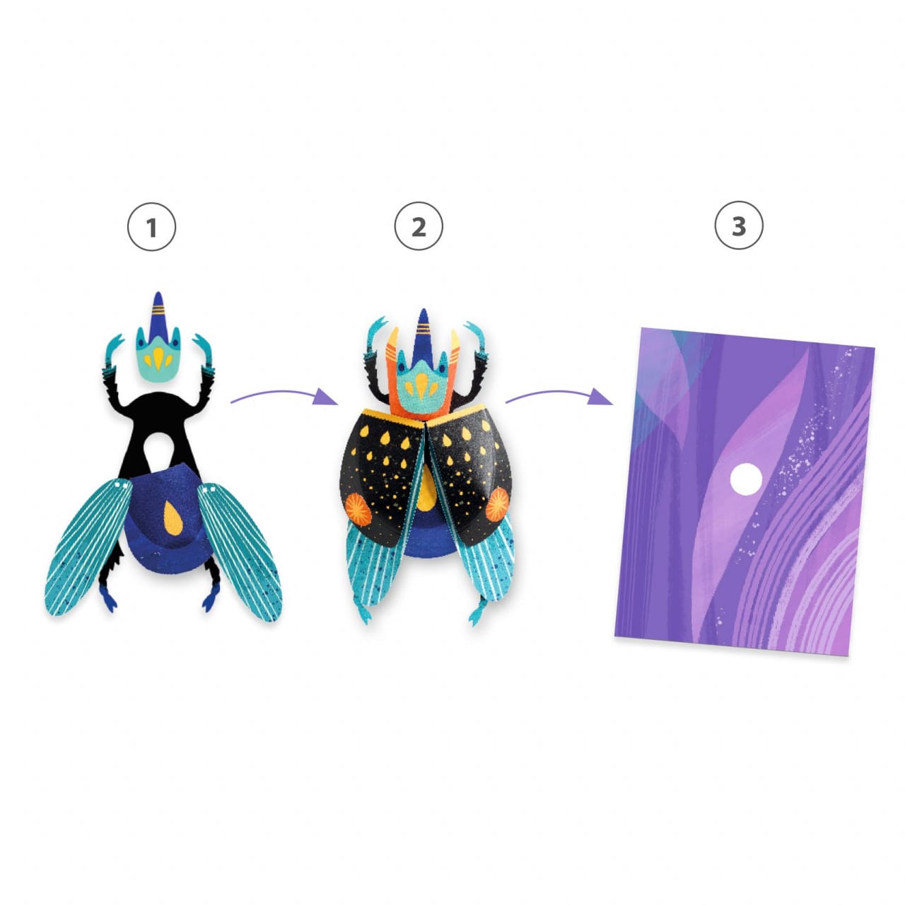 Joc creativ Insecte stralucitoare, Djeco, + 6 ani [4]