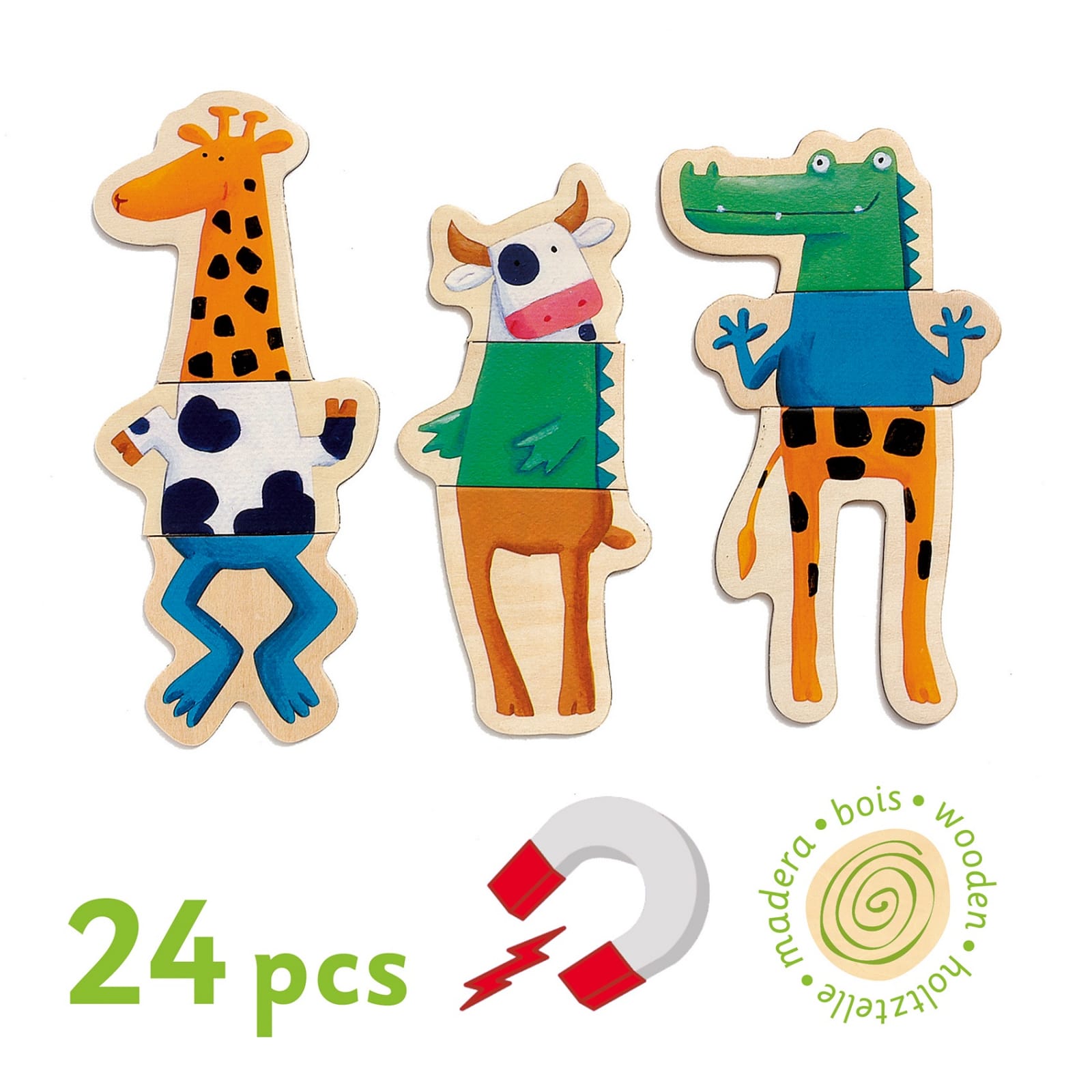 Joc cu magneti Djeco Animale amuzante, 1-2 ani + [2]