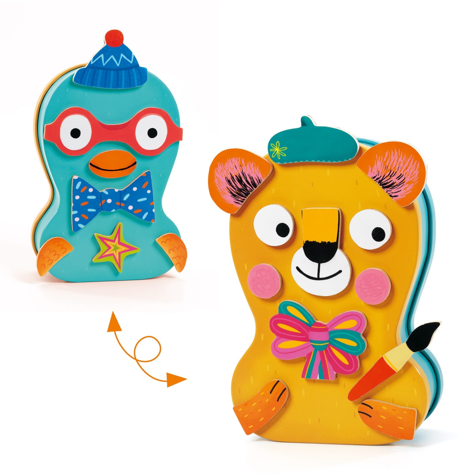 Jocuri cu magneti - Joc cu magneti Portanimo Djeco, alege cel mai simpatic animal, 2-3 ani +