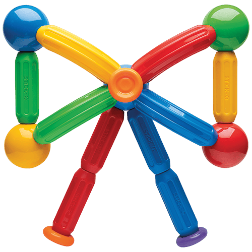 Joc cu magneti Stick-O, Set de baza cu 20 piese, Clicstoys, 2-3 ani + [5]