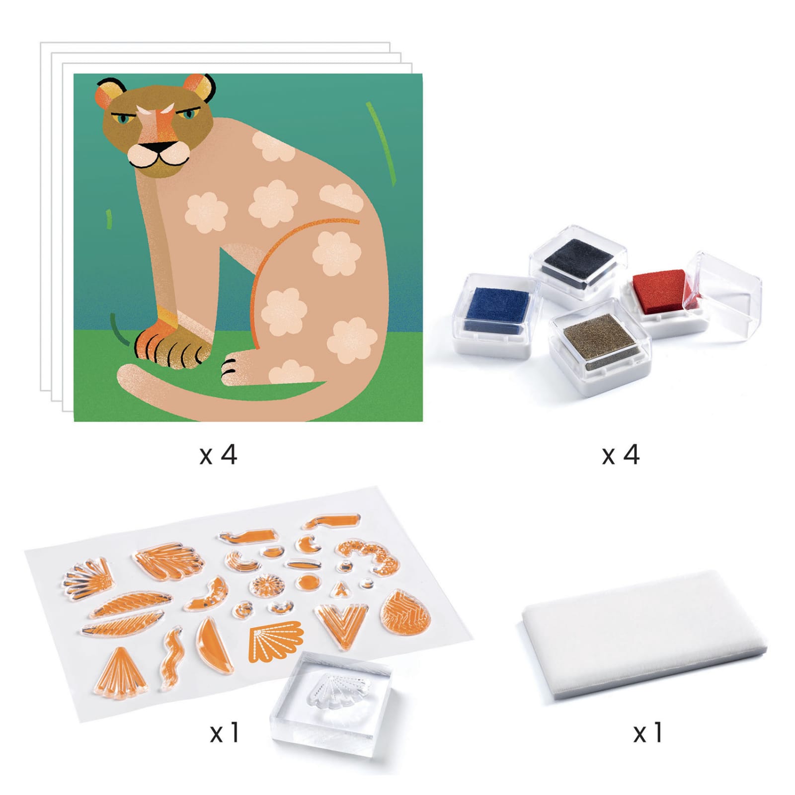 Joc cu stampile Djeco, Animale, 6-7 ani + [2]