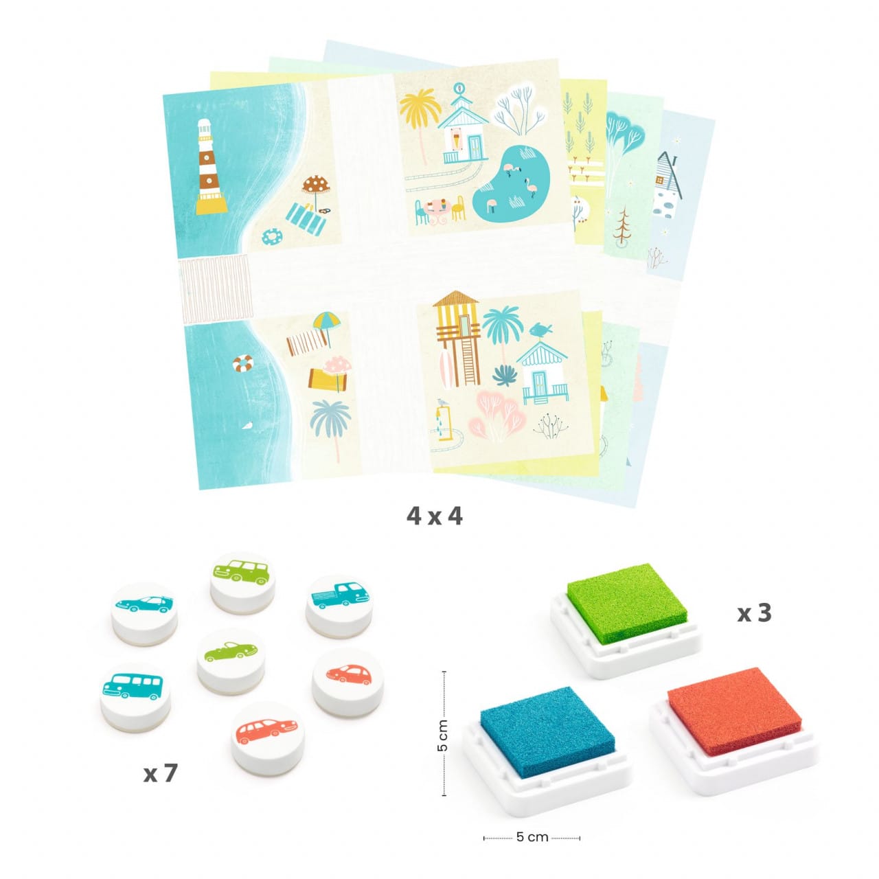 Joc cu stampile Djeco, Trafic, 3 - 6 ani [3]