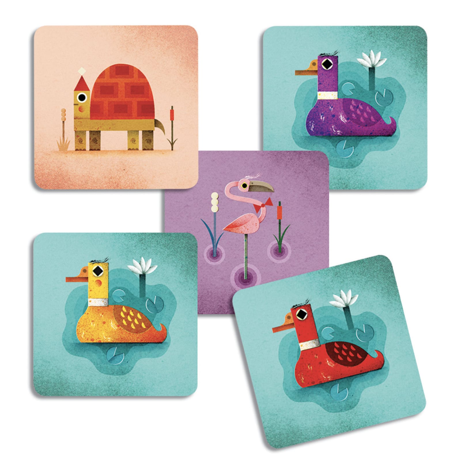 Joc de carti Djeco Crazy ducks, 6-7 ani + [2]