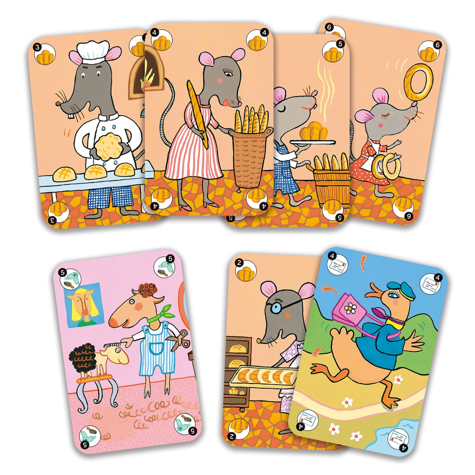 Joc de carti Djeco Happy family, 2-3 ani + [2]