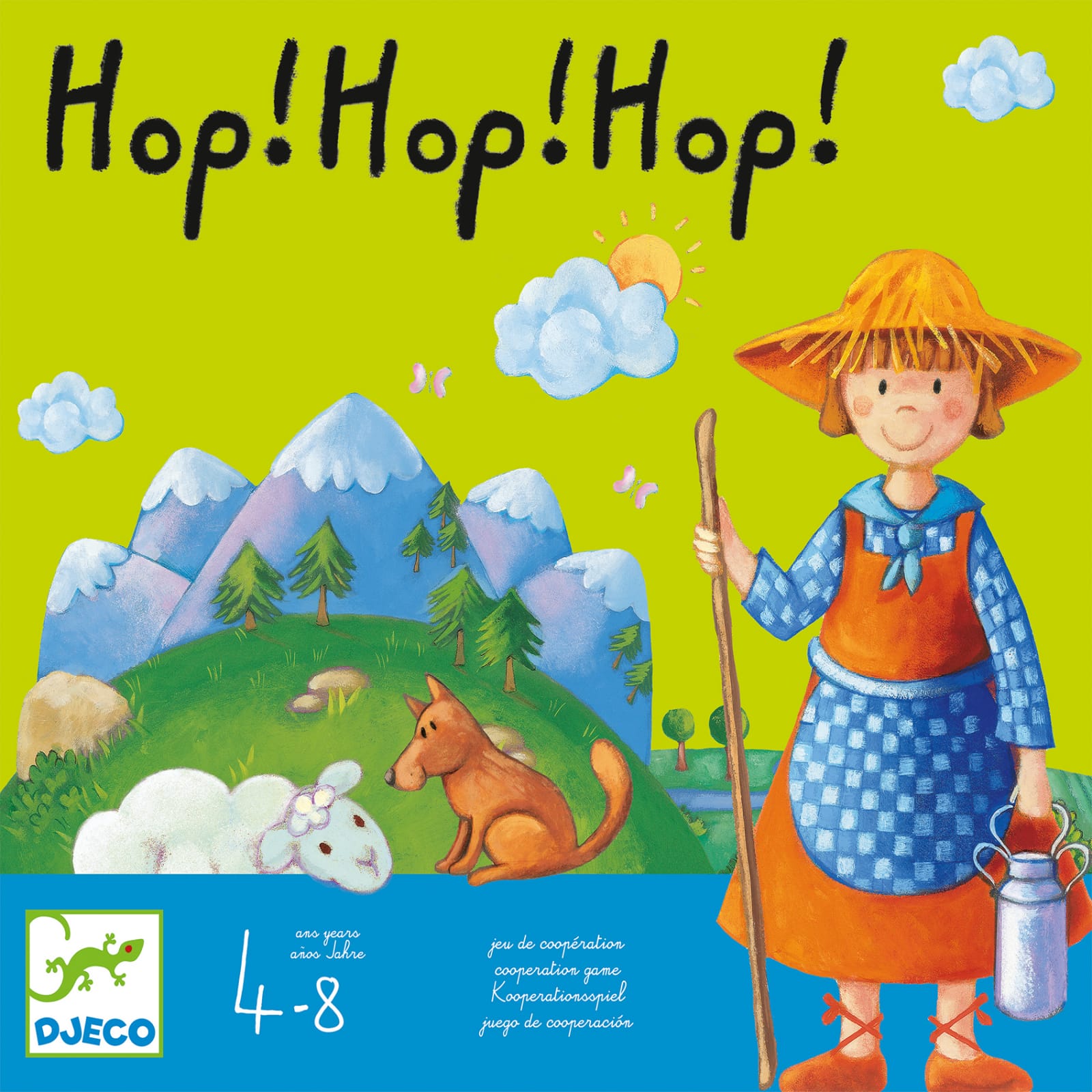 Jocuri de cooperare - Joc de cooperare Hop hop hop!, Djeco, 2-3 ani +