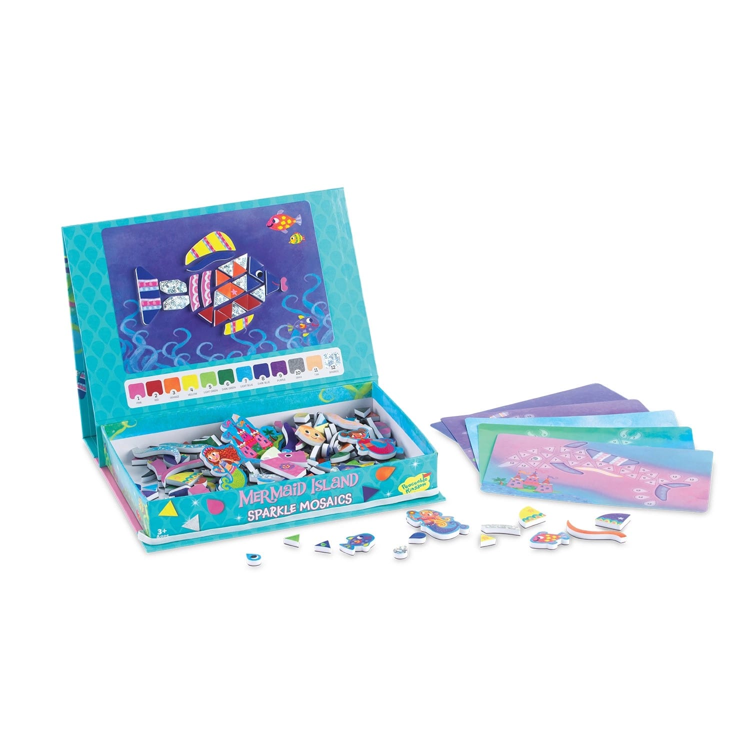 Mozaic magnetic, Insula sirenelor - Sparkle mosaics, Mermaid Island, Peaceable Kingdom, +3 ani [2]
