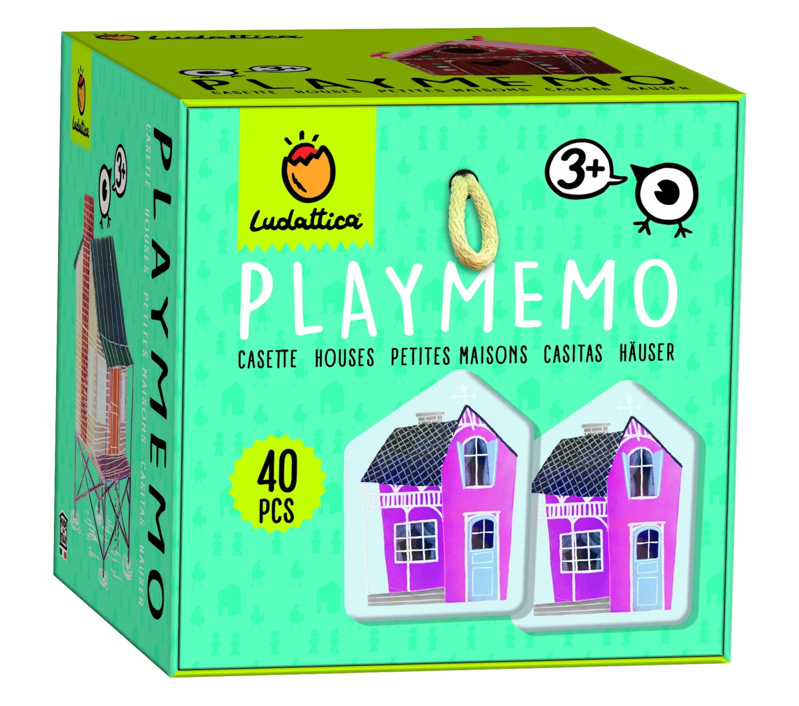 Vârsta - Joc de indemanare si memorie Playmemo, Case, Ludattica, 2-3 ani +