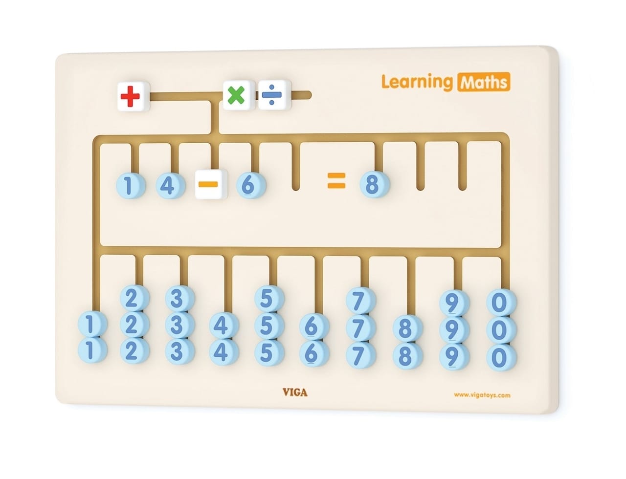 Jucarii din lemn - Joc de perete Matematica, New Classic Toys, 2-3 ani +