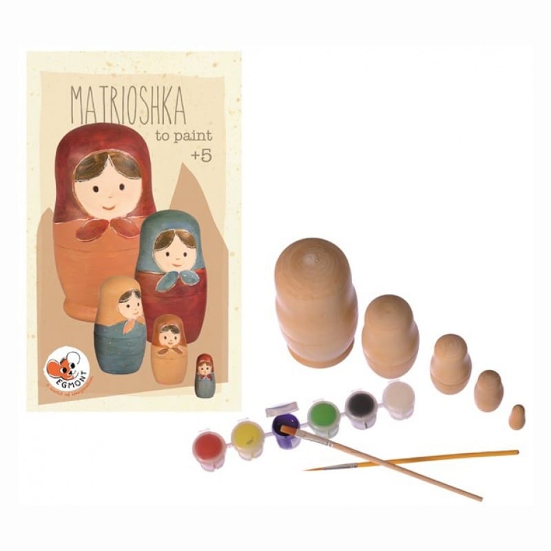 Jucarii copii 2-3 ani - Joc de pictat papusi matrioshka, Egmont toys, 2-3 ani +