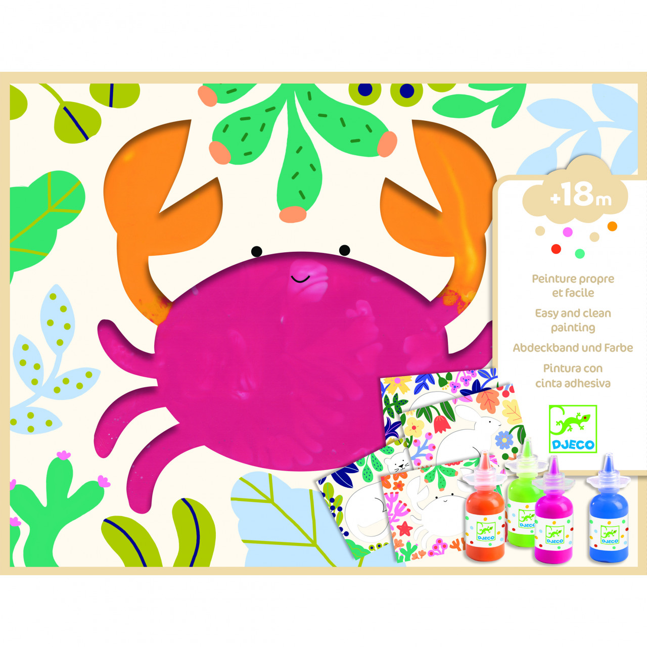 Joc de pictura pentru cei mici Frumos si simplu, Djeco, 18 luni+ [5]