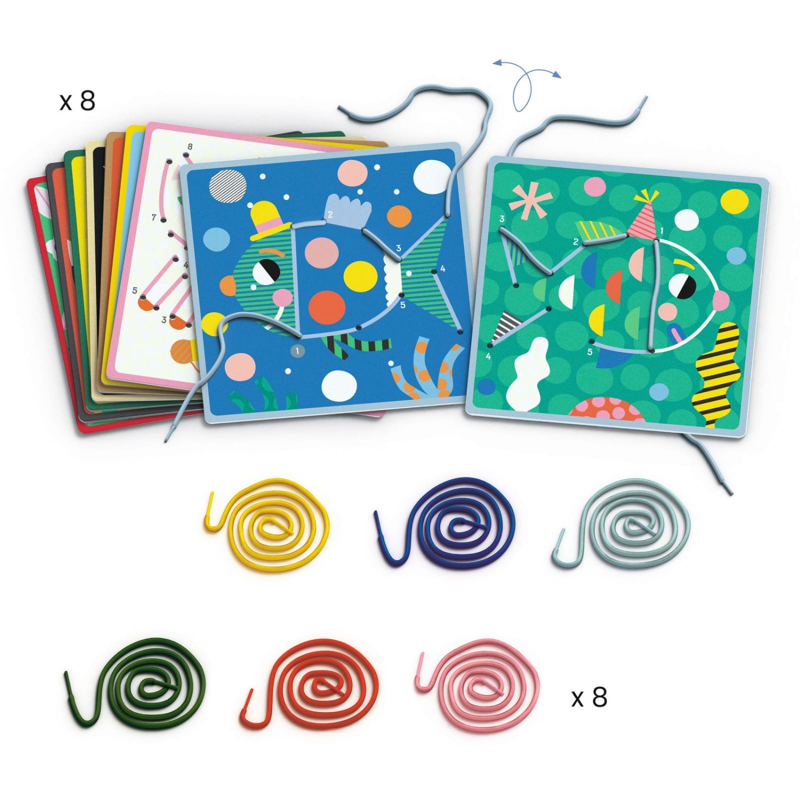 Joc educativ de cusut pas cu pas Djeco, 4-5 ani + [2]
