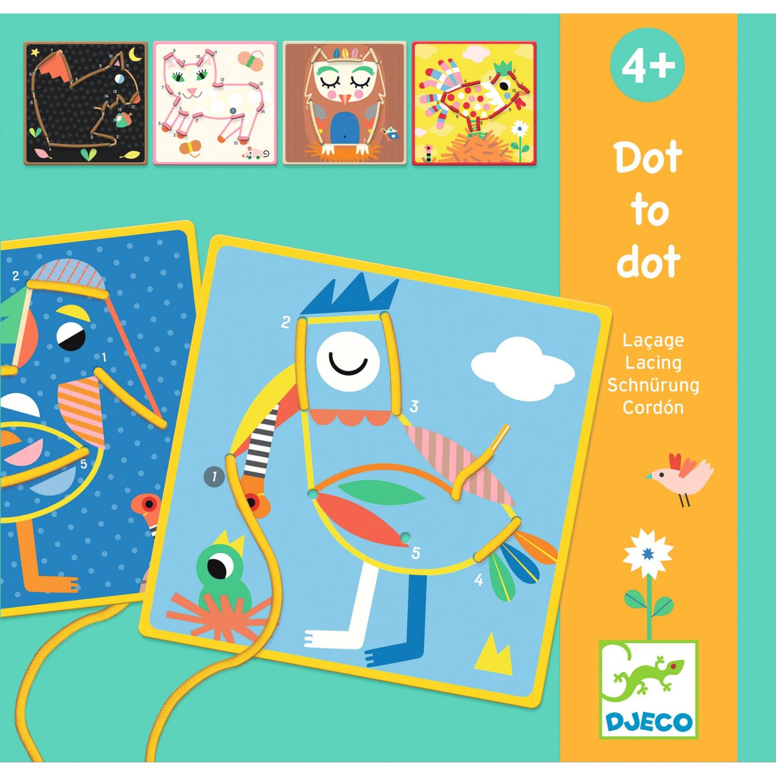 Joc educativ de cusut pas cu pas Djeco, 4-5 ani + [1]