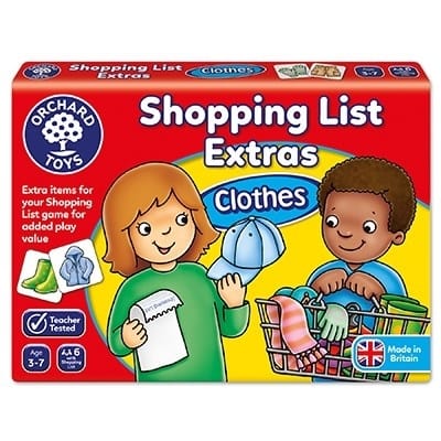 Jucarii copii 2-3 ani - Joc educativ in limba engleza Lista de cumparaturi Haine, Orchard Toys, 2-3 ani +