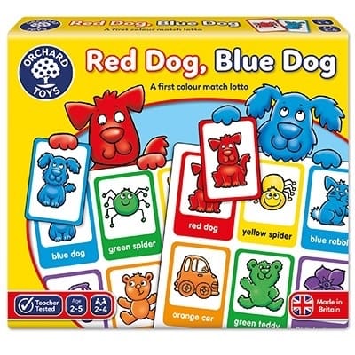 Joc educativ loto in limba engleza Catelusii RED DOG BLUE DOG, Orchard Toys, 2-3 ani + [1]