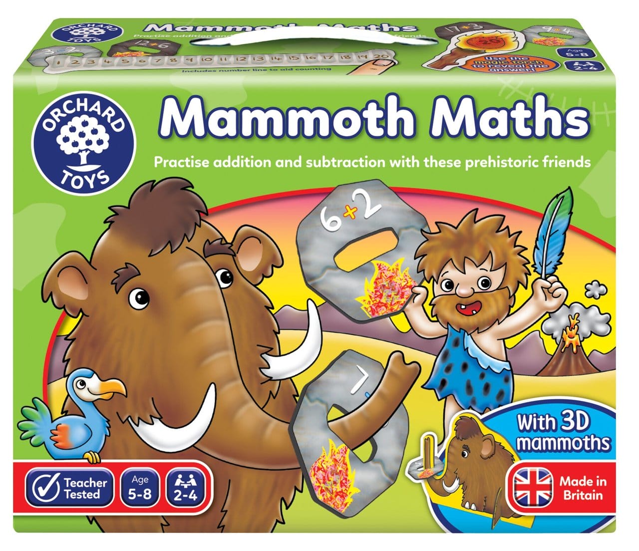 Jocuri de societate - Joc educativ Matematica Mamutilor MAMMOTH MATH, Orchard Toys, 4-5 ani +