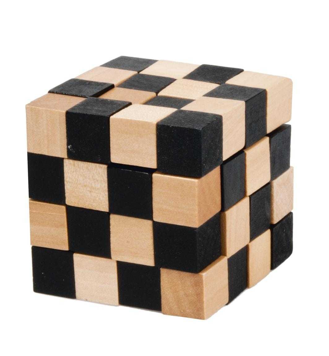 Joc logic IQ din lemn Anaconda, Negru, Fridolin, 8-9 ani + [1]
