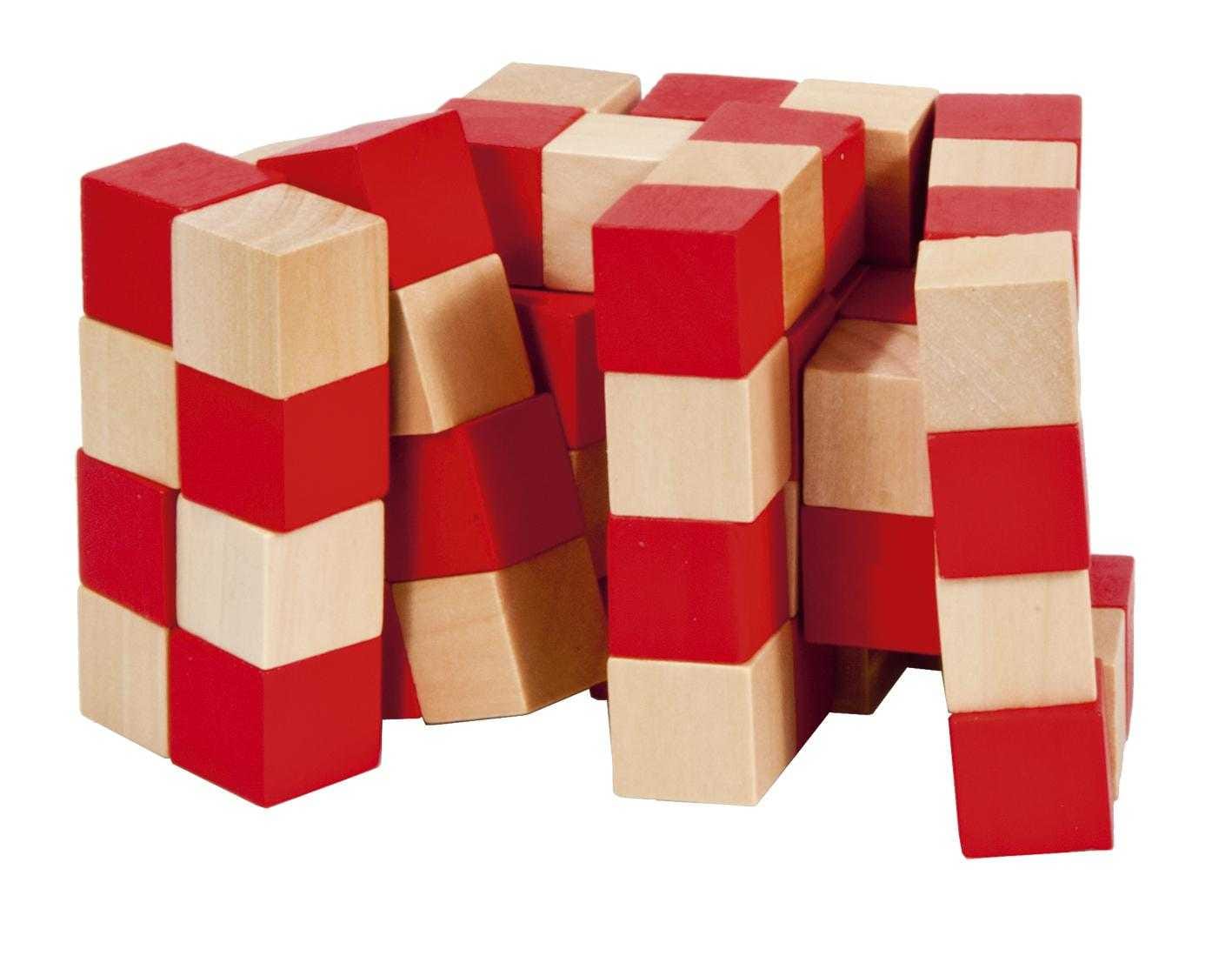 Joc logic IQ din lemn Anaconda, Rosu, Fridolin, 8-9 ani + [2]