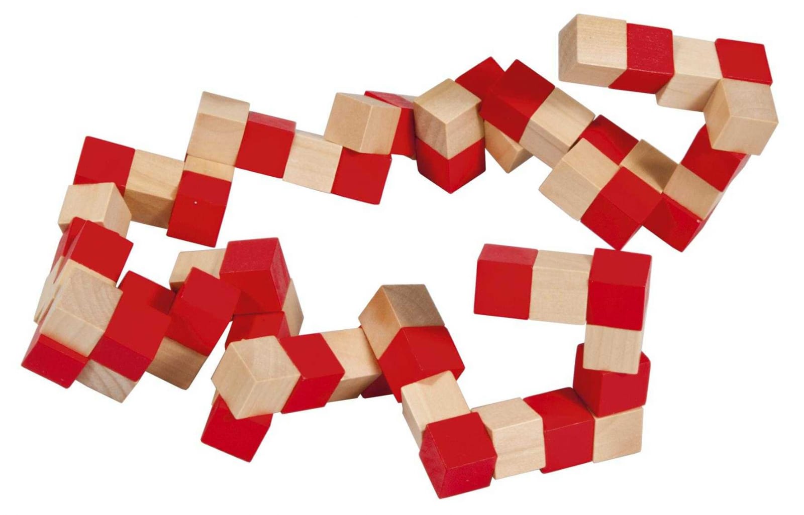 Joc logic IQ din lemn Anaconda, Rosu, Fridolin, 8-9 ani + [3]