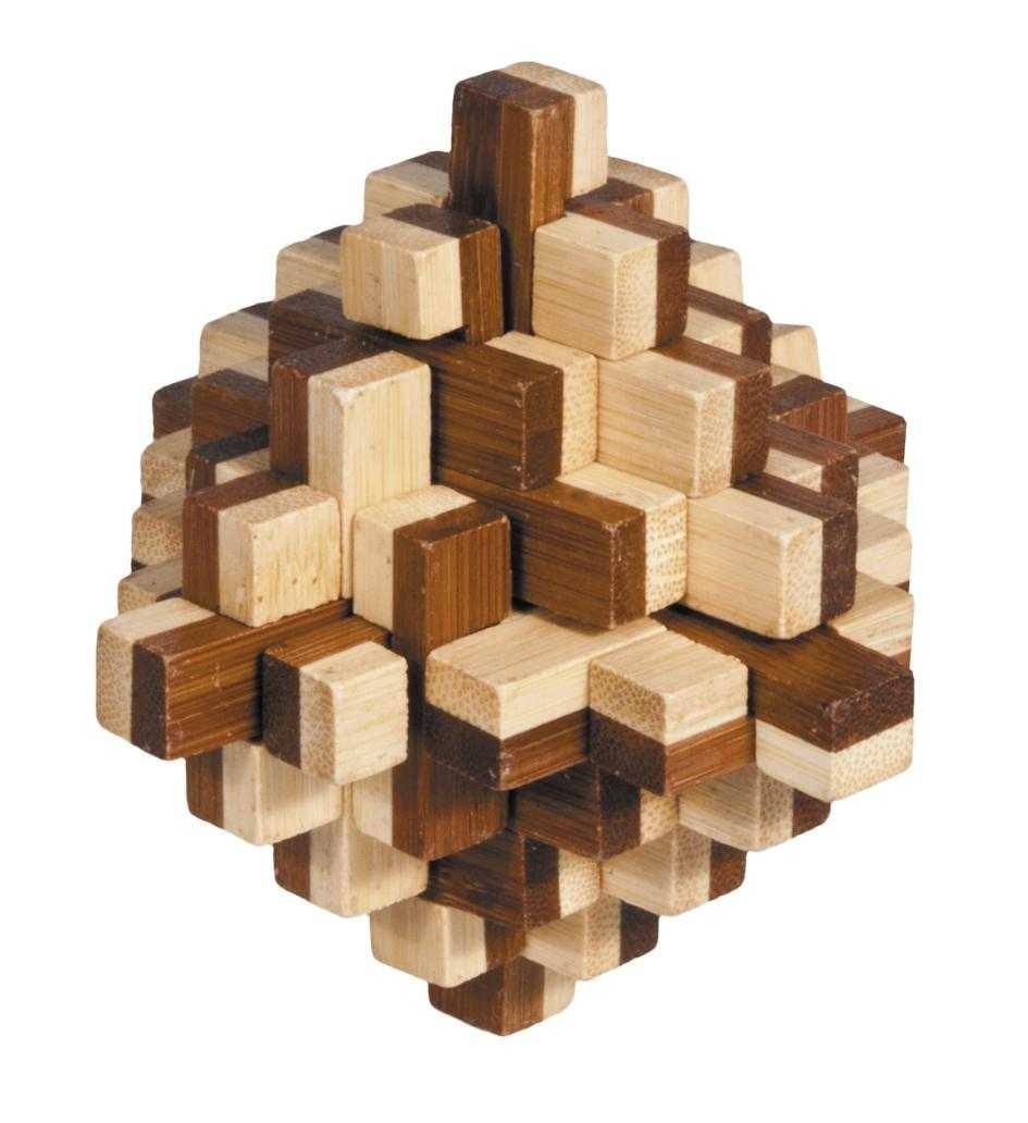 Puzzle din lemn - Joc logic IQ din lemn bambus 3D Iceberg, Fridolin, 8-9 ani +