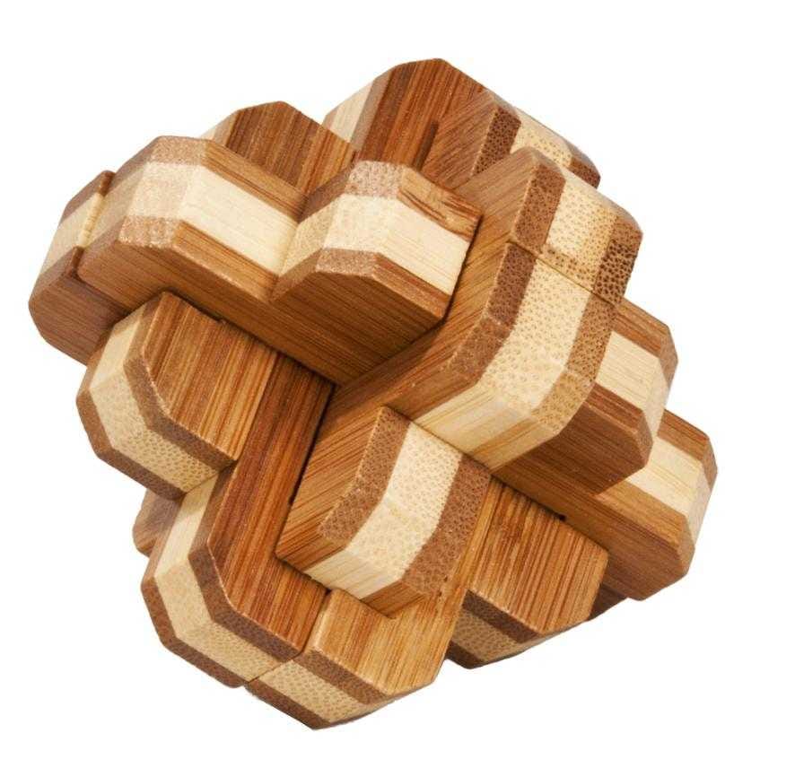 Joc logic IQ din lemn bambus 3D Round Knot, Fridolin, 8-9 ani + [1]