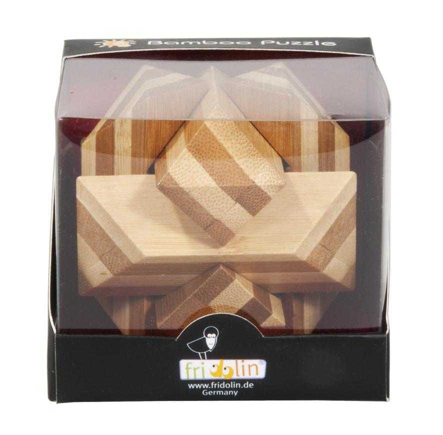 Joc logic IQ din lemn bambus Angular Knot, Fridolin, 8-9 ani + [2]