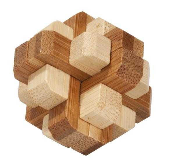 Joc logic IQ din lemn bambus in cutie metalica-4, Fridolin, 8-9 ani + [1]