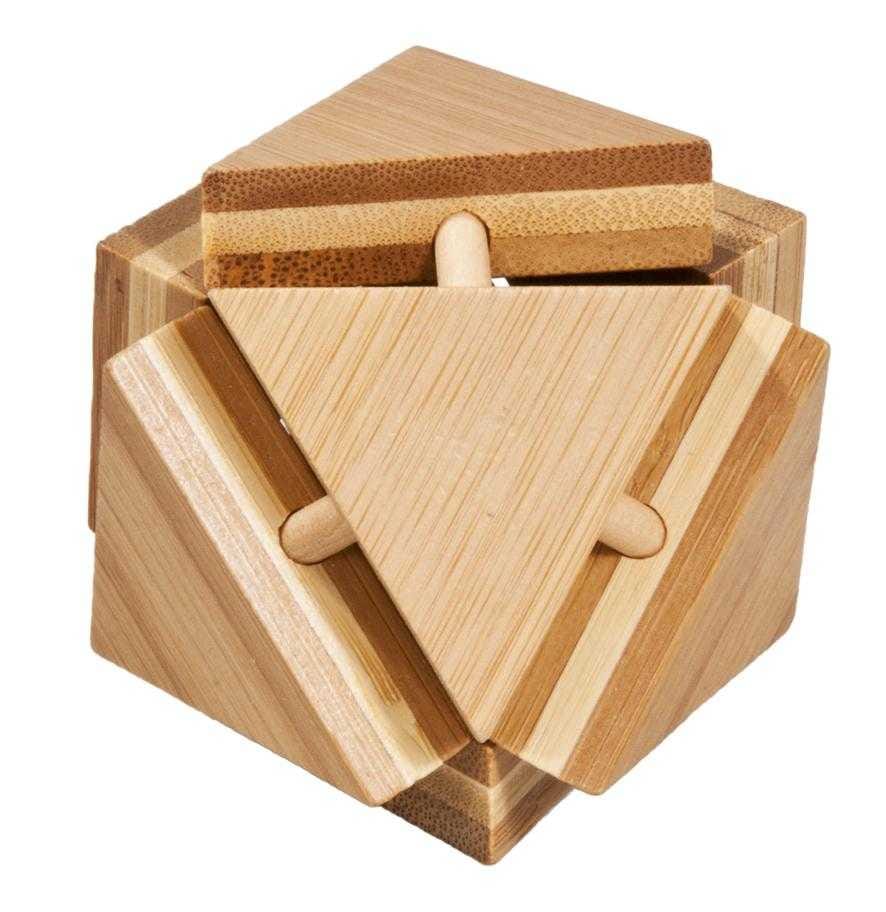 Joc logic IQ din lemn bambus Triangleblock, Fridolin, 8-9 ani + [1]