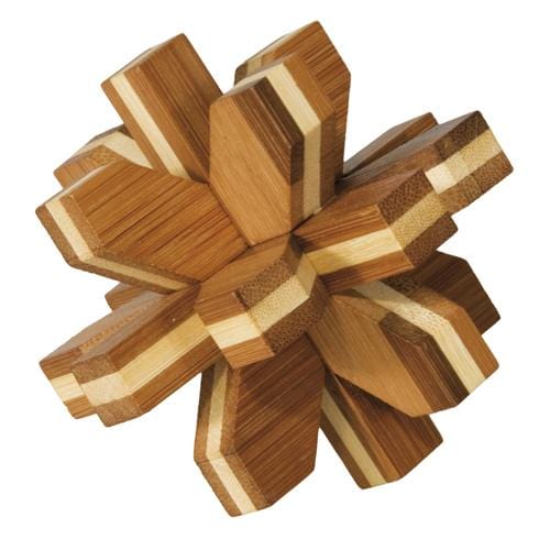 Puzzle din lemn - Joc logic IQ din lemn de bambus Cristal 3D, Fridolin, 8-9 ani +