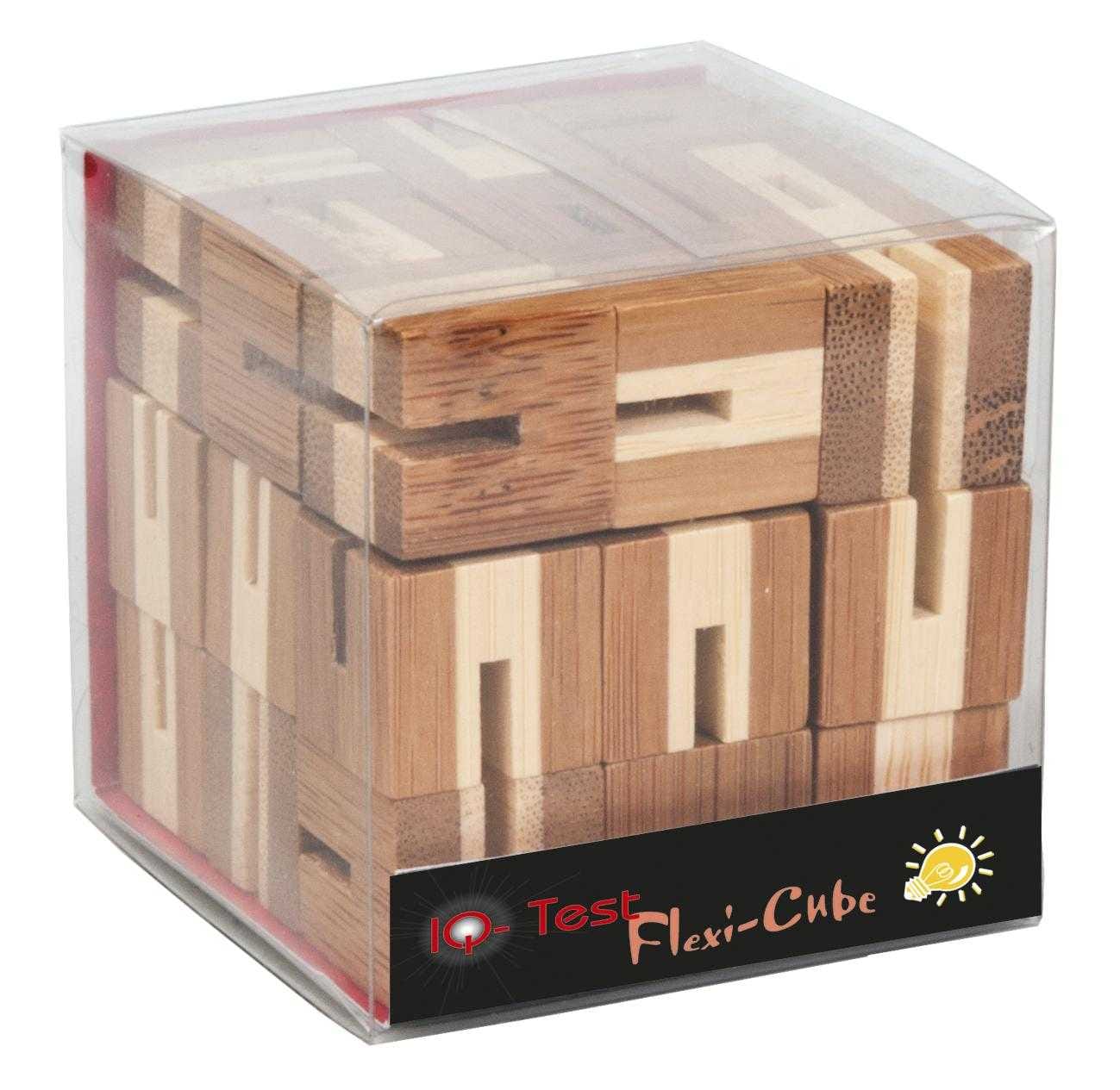 Produse - Joc logic puzzle 3D din bambus Flexi-cub, Fridolin, 8-9 ani +