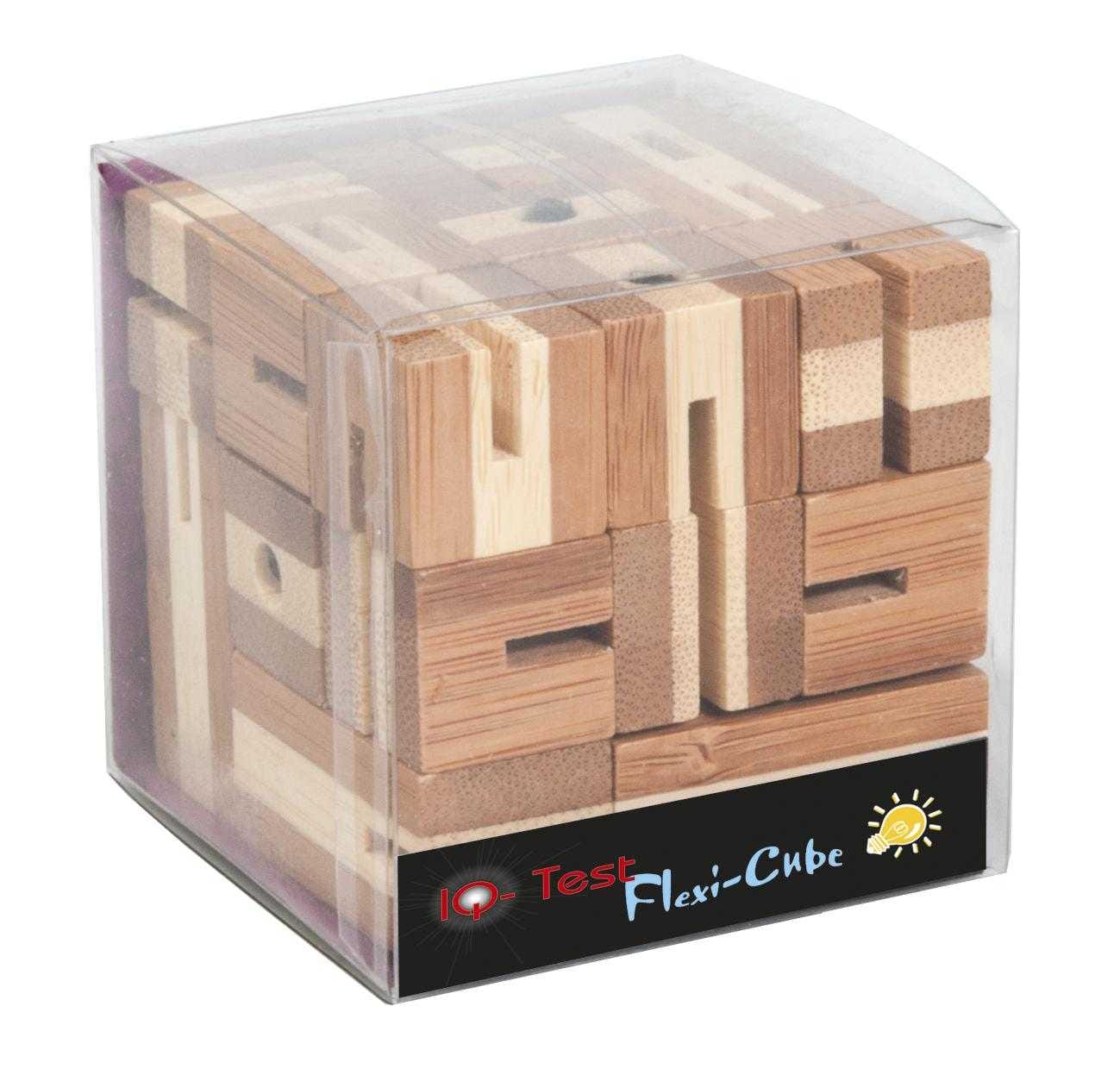 Jucarii si jocuri copii - Joc logic puzzle 3D din bambus Flexi-cub, Fridolin, 8-9 ani +