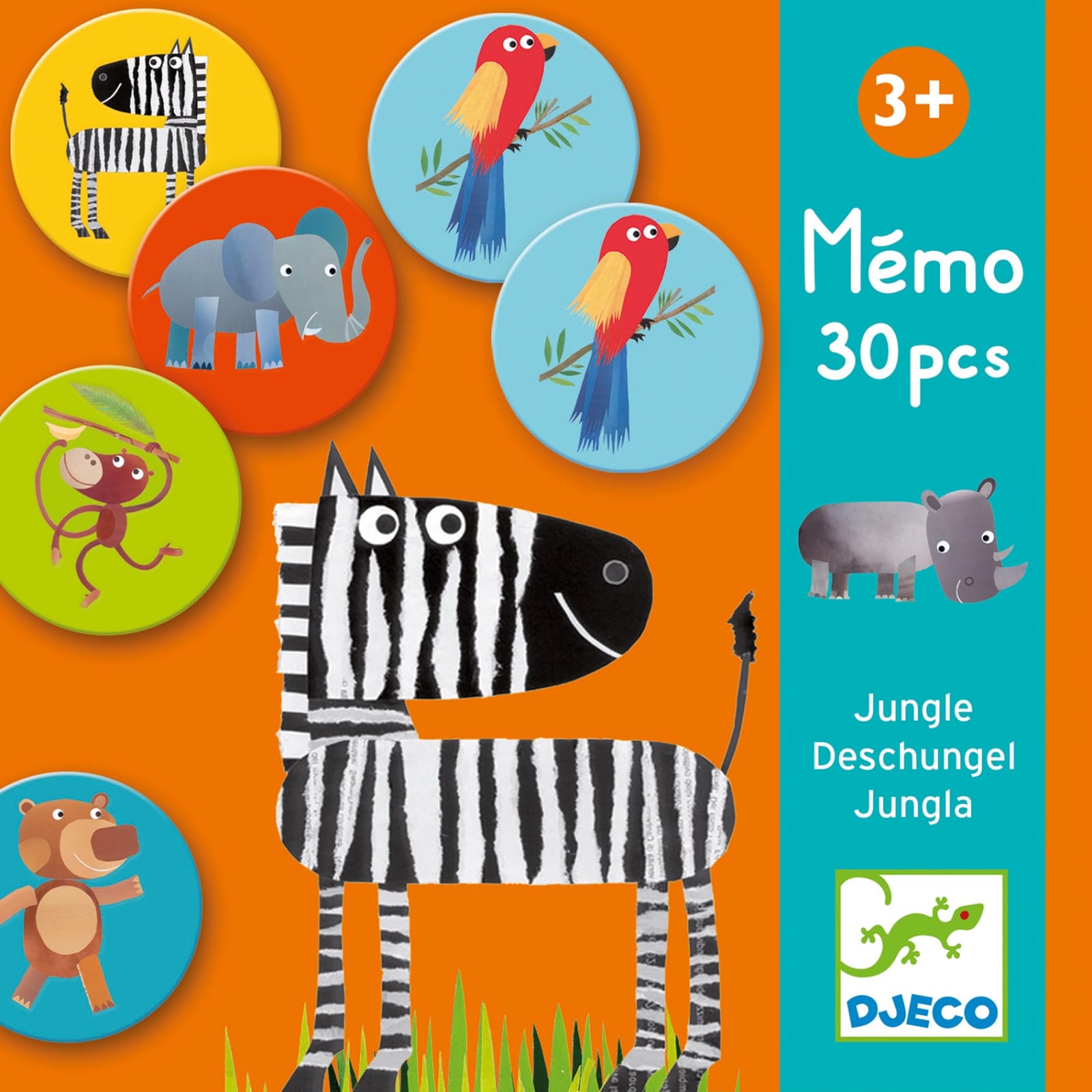 Joc memorie Djeco animale din jungla, 2-3 ani + [1]