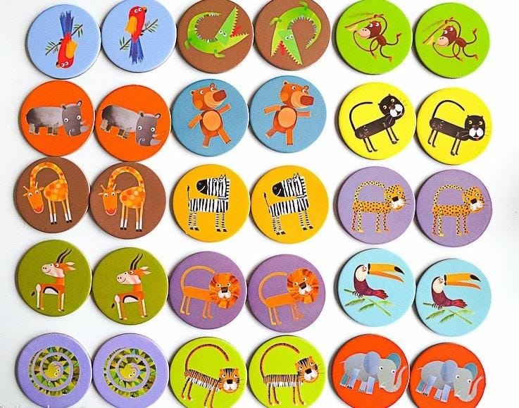 Joc memorie Djeco animale din jungla, 2-3 ani + [4]