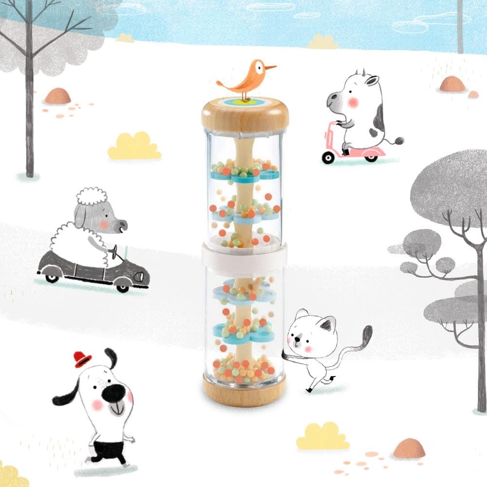 Jucarie bebe Ploaie colorata-Babyrain, Djeco, 1-2 ani + [3]